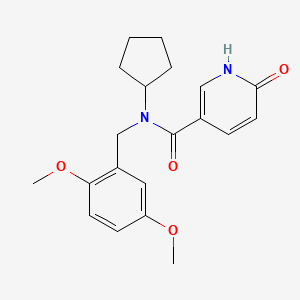 N-cyclopentyl-N-(2,5-dimethoxybenzyl)-6-oxo-1,6-dihydropyridine-3-carboxamide