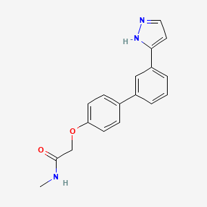 molecular formula C18H17N3O2 B4529029 N-methyl-2-{[3'-(1H-pyrazol-3-yl)-4-biphenylyl]oxy}acetamide 