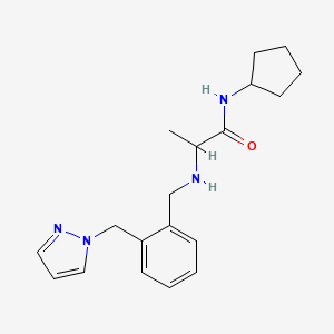 N-cyclopentyl-2-{[2-(1H-pyrazol-1-ylmethyl)benzyl]amino}propanamide