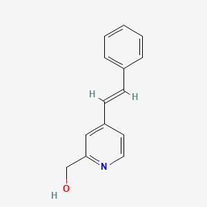 molecular formula C14H13NO B4529045 {4-[(E)-2-phenylvinyl]pyridin-2-yl}methanol 