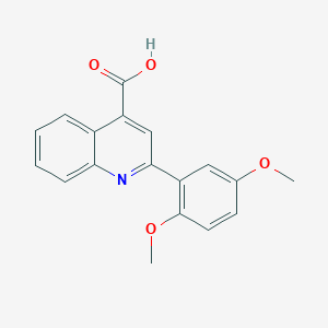 molecular formula C18H15NO4 B452905 2-(2,5-Dimethoxyphenyl)quinoline-4-carboxylic acid CAS No. 485335-52-2