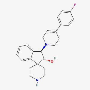 (2R*,3R*)-3-[4-(4-fluorophenyl)-3,6-dihydro-1(2H)-pyridinyl]-2,3-dihydrospiro[indene-1,4'-piperidin]-2-ol