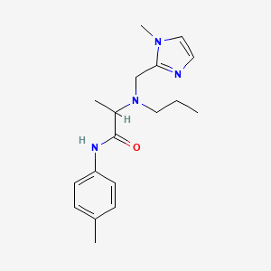 molecular formula C18H26N4O B4529064 2-[[(1-methyl-1H-imidazol-2-yl)methyl](propyl)amino]-N-(4-methylphenyl)propanamide 