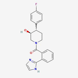 molecular formula C21H20FN3O2 B4529068 (3S*,4S*)-4-(4-fluorophenyl)-1-[2-(1H-imidazol-2-yl)benzoyl]piperidin-3-ol 