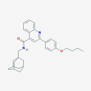 molecular formula C31H36N2O2 B452908 N-(1-adamantylmethyl)-2-(4-butoxyphenyl)-4-quinolinecarboxamide 