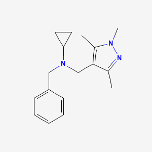 N-benzyl-N-[(1,3,5-trimethyl-1H-pyrazol-4-yl)methyl]cyclopropanamine