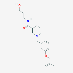 molecular formula C20H30N2O3 B4529113 N-(3-hydroxypropyl)-1-{3-[(2-methylprop-2-en-1-yl)oxy]benzyl}piperidine-3-carboxamide 