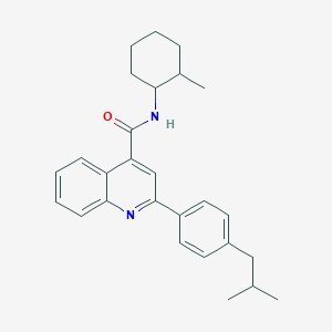 N-(2-methylcyclohexyl)-2-[4-(2-methylpropyl)phenyl]quinoline-4-carboxamide