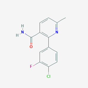 molecular formula C13H10ClFN2O B4529134 2-(4-chloro-3-fluorophenyl)-6-methylnicotinamide 