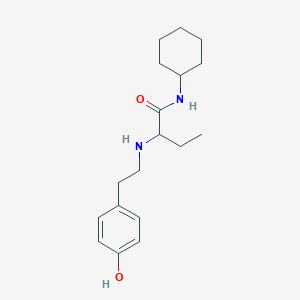 N-cyclohexyl-2-{[2-(4-hydroxyphenyl)ethyl]amino}butanamide