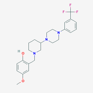 4-methoxy-2-[(3-{4-[3-(trifluoromethyl)phenyl]-1-piperazinyl}-1-piperidinyl)methyl]phenol