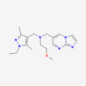 N-[(1-ethyl-3,5-dimethyl-1H-pyrazol-4-yl)methyl]-N-(imidazo[1,2-a]pyrimidin-6-ylmethyl)-2-methoxyethanamine