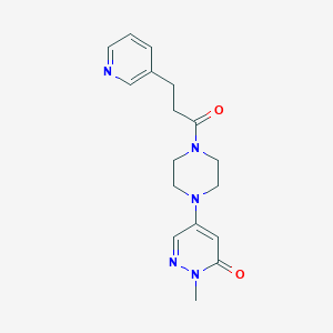 molecular formula C17H21N5O2 B4529168 2-methyl-5-{4-[3-(3-pyridinyl)propanoyl]-1-piperazinyl}-3(2H)-pyridazinone 