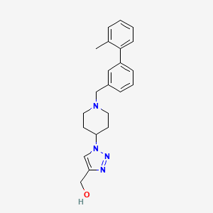 molecular formula C22H26N4O B4529187 (1-{1-[(2'-methyl-3-biphenylyl)methyl]-4-piperidinyl}-1H-1,2,3-triazol-4-yl)methanol trifluoroacetate (salt) 