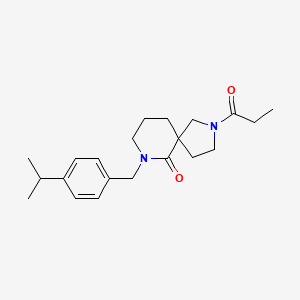 molecular formula C21H30N2O2 B4529202 7-(4-isopropylbenzyl)-2-propionyl-2,7-diazaspiro[4.5]decan-6-one 