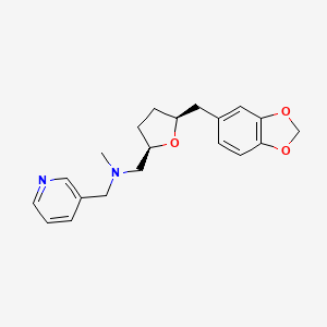 1-[(2R*,5S*)-5-(1,3-benzodioxol-5-ylmethyl)tetrahydrofuran-2-yl]-N-methyl-N-(pyridin-3-ylmethyl)methanamine