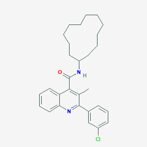 molecular formula C29H35ClN2O B452923 2-(3-chlorophenyl)-N-cyclododecyl-3-methylquinoline-4-carboxamide 
