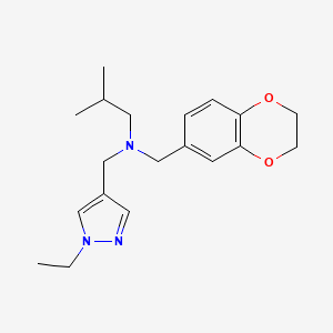 (2,3-dihydro-1,4-benzodioxin-6-ylmethyl)[(1-ethyl-1H-pyrazol-4-yl)methyl]isobutylamine