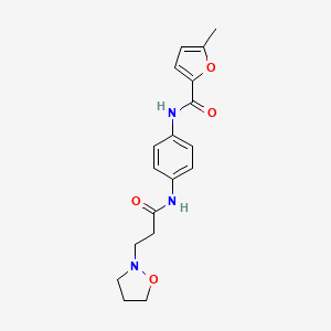 molecular formula C18H21N3O4 B4529261 N-{4-[(3-isoxazolidin-2-ylpropanoyl)amino]phenyl}-5-methyl-2-furamide 