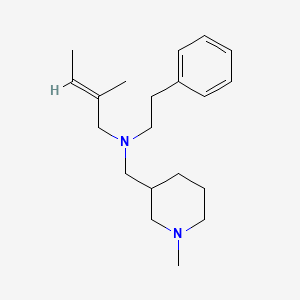 (E)-2-methyl-N-[(1-methylpiperidin-3-yl)methyl]-N-(2-phenylethyl)but-2-en-1-amine