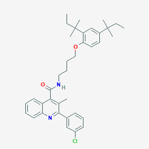 molecular formula C37H45ClN2O2 B452927 2-(3-chlorophenyl)-N-[4-(2,4-ditert-pentylphenoxy)butyl]-3-methyl-4-quinolinecarboxamide 