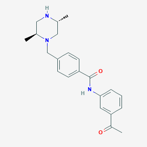 N-(3-acetylphenyl)-4-[[(2S,5R)-2,5-dimethylpiperazin-1-yl]methyl]benzamide