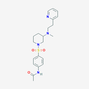 N-{4-[(3-{methyl[2-(2-pyridinyl)ethyl]amino}-1-piperidinyl)sulfonyl]phenyl}acetamide