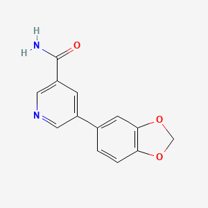 molecular formula C13H10N2O3 B4529298 5-(1,3-benzodioxol-5-yl)nicotinamide 