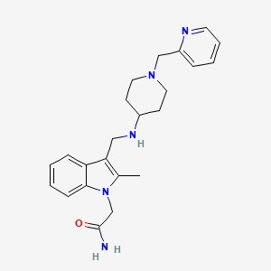 molecular formula C23H29N5O B4529305 2-[2-Methyl-3-[[[1-(pyridin-2-ylmethyl)piperidin-4-yl]amino]methyl]indol-1-yl]acetamide 