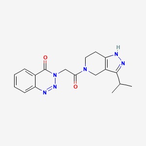 3-[2-(3-isopropyl-1,4,6,7-tetrahydro-5H-pyrazolo[4,3-c]pyridin-5-yl)-2-oxoethyl]-1,2,3-benzotriazin-4(3H)-one