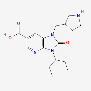 3-(1-ethylpropyl)-2-oxo-1-(pyrrolidin-3-ylmethyl)-2,3-dihydro-1H-imidazo[4,5-b]pyridine-6-carboxylic acid