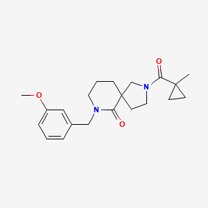 molecular formula C21H28N2O3 B4529348 7-(3-methoxybenzyl)-2-[(1-methylcyclopropyl)carbonyl]-2,7-diazaspiro[4.5]decan-6-one 