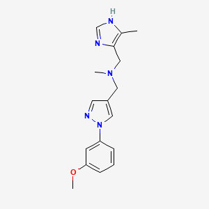 1-[1-(3-methoxyphenyl)-1H-pyrazol-4-yl]-N-methyl-N-[(4-methyl-1H-imidazol-5-yl)methyl]methanamine