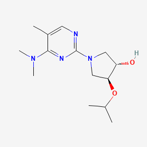 (3S*,4S*)-1-[4-(dimethylamino)-5-methylpyrimidin-2-yl]-4-isopropoxypyrrolidin-3-ol