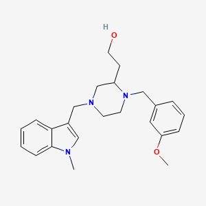 2-{1-(3-methoxybenzyl)-4-[(1-methyl-1H-indol-3-yl)methyl]-2-piperazinyl}ethanol