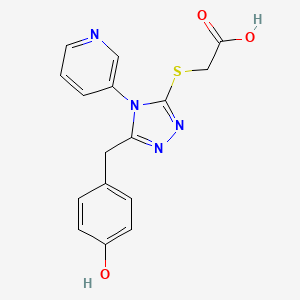 {[5-(4-hydroxybenzyl)-4-pyridin-3-yl-4H-1,2,4-triazol-3-yl]thio}acetic acid