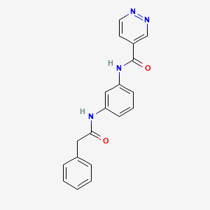 molecular formula C19H16N4O2 B4529408 N-{3-[(2-phenylacetyl)amino]phenyl}pyridazine-4-carboxamide 