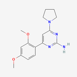 4-(2,4-dimethoxyphenyl)-6-pyrrolidin-1-ylpyrimidin-2-amine