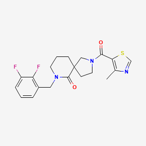 7-(2,3-difluorobenzyl)-2-[(4-methyl-1,3-thiazol-5-yl)carbonyl]-2,7-diazaspiro[4.5]decan-6-one