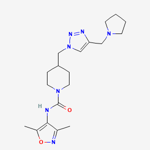 N-(3,5-dimethyl-4-isoxazolyl)-4-{[4-(1-pyrrolidinylmethyl)-1H-1,2,3-triazol-1-yl]methyl}-1-piperidinecarboxamide trifluoroacetate