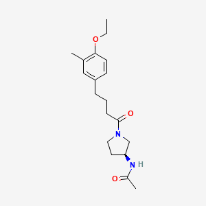 molecular formula C19H28N2O3 B4529466 N-{(3S)-1-[4-(4-ethoxy-3-methylphenyl)butanoyl]pyrrolidin-3-yl}acetamide 