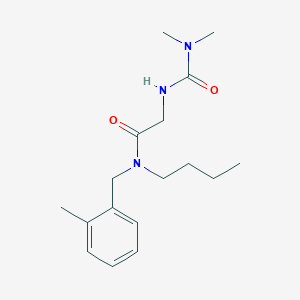 molecular formula C17H27N3O2 B4529471 N-butyl-2-{[(dimethylamino)carbonyl]amino}-N-(2-methylbenzyl)acetamide 