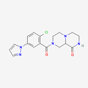 8-[2-chloro-5-(1H-pyrazol-1-yl)benzoyl]hexahydro-2H-pyrazino[1,2-a]pyrazin-1(6H)-one