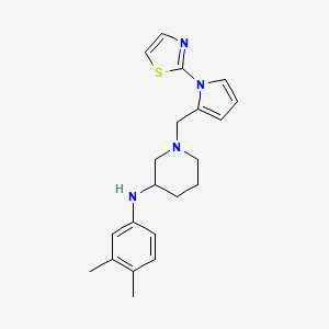 N-(3,4-dimethylphenyl)-1-{[1-(1,3-thiazol-2-yl)-1H-pyrrol-2-yl]methyl}-3-piperidinamine