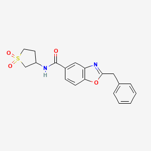 2-benzyl-N-(1,1-dioxidotetrahydro-3-thienyl)-1,3-benzoxazole-5-carboxamide