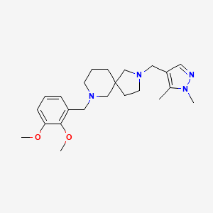 molecular formula C23H34N4O2 B4529542 7-(2,3-dimethoxybenzyl)-2-[(1,5-dimethyl-1H-pyrazol-4-yl)methyl]-2,7-diazaspiro[4.5]decane 