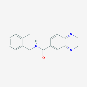 molecular formula C17H15N3O B4529546 N-(2-methylbenzyl)-6-quinoxalinecarboxamide 