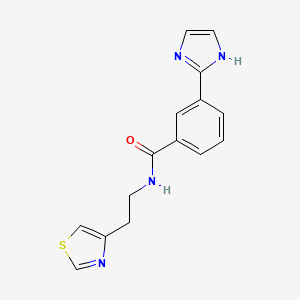 3-(1H-imidazol-2-yl)-N-[2-(1,3-thiazol-4-yl)ethyl]benzamide trifluoroacetate