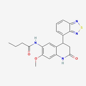 N-[4-(2,1,3-benzothiadiazol-4-yl)-7-methoxy-2-oxo-1,2,3,4-tetrahydroquinolin-6-yl]butanamide