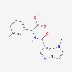 methyl {[(1-methyl-1H-imidazo[1,2-b]pyrazol-7-yl)carbonyl]amino}(3-methylphenyl)acetate